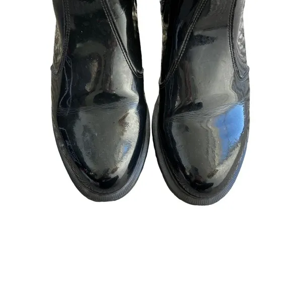 Dr. Martens - Faun Black Patent Leather Slip On Chelsea Boot Sz 9