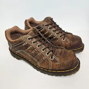 Dr. Martens Keith Brown Leather Shoes Men Size 9 Women 10 Oxford Chunky Lug Sole