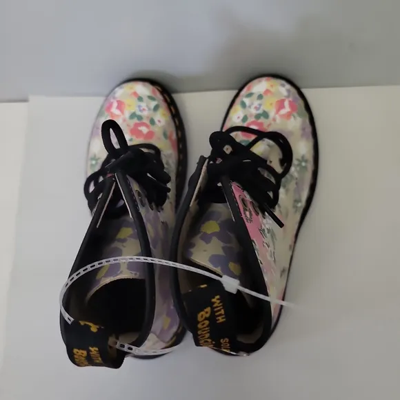 DR. MARTENS  SINCLAIR FLORAL MASH UP PLATFORM ANKLE BOOTS