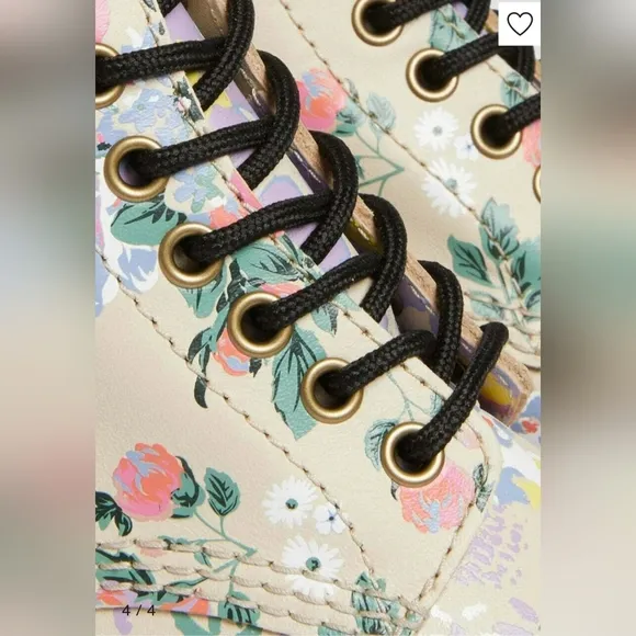 DR. MARTENS  SINCLAIR FLORAL MASH UP PLATFORM ANKLE BOOTS
