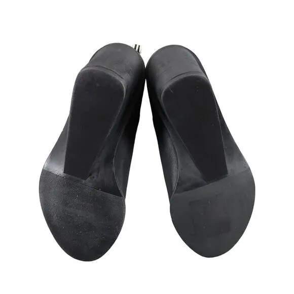 Dr Scholls Shoes Womens 7.5 Booties Fashion Wedge Leather Comfort Pull On Mania