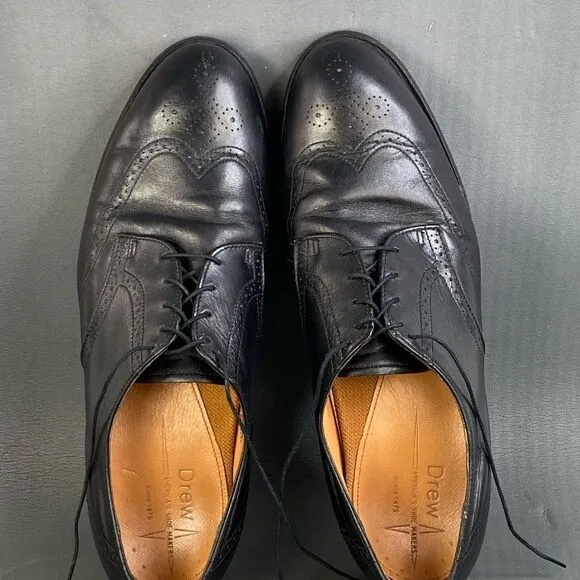 DREW black leather Vibram sole Oxford shoes mens size 13