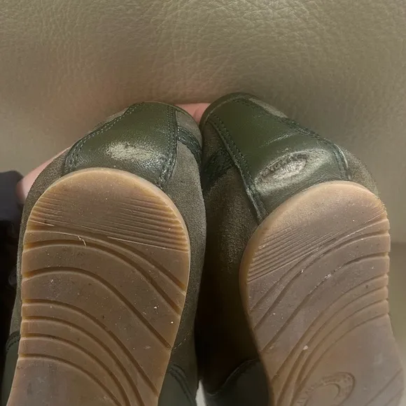 Dries Van Noten Green Sneakers Suede Low-Top