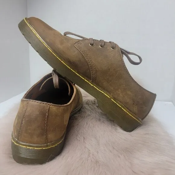 Dr Martens Coronado Light Brown Suede Leather Mens Shoes Size 9