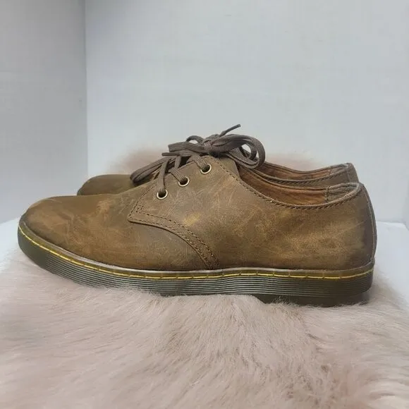 Dr Martens Coronado Light Brown Suede Leather Mens Shoes Size 9