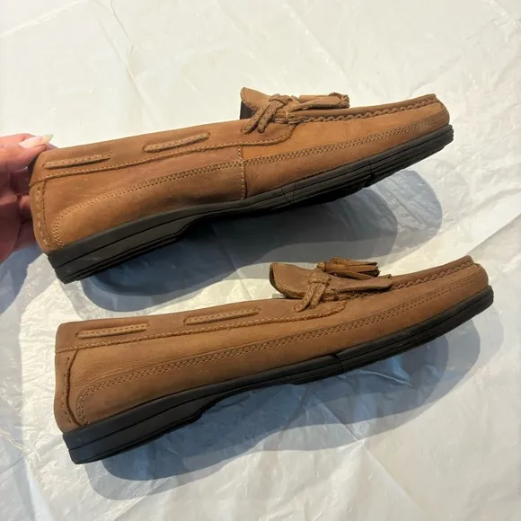 Earth Shoes Manning leather tassel loafers brown SZ 9.5 D NWOT NO BOX