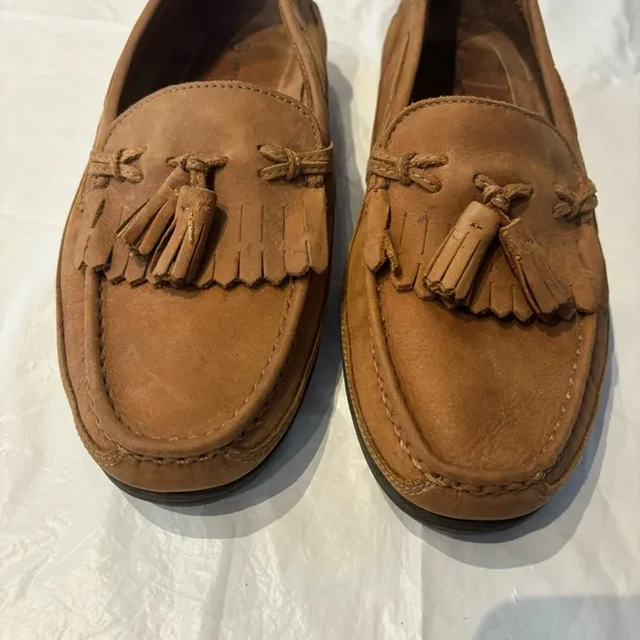 Earth Shoes Manning leather tassel loafers brown SZ 9.5 D NWOT NO BOX