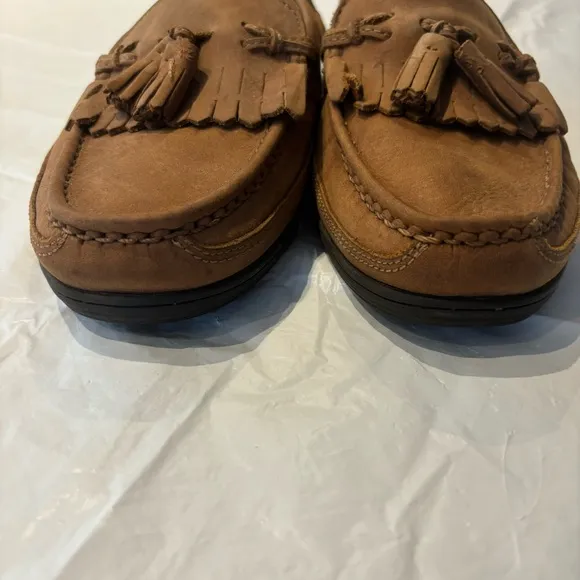 Earth Shoes Manning leather tassel loafers brown SZ 9.5 D NWOT NO BOX