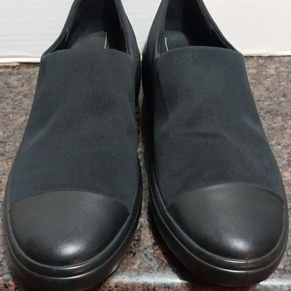 ECCO 9-9.5 Soft Wedge Fabric Slip On COMFORT Shoe...