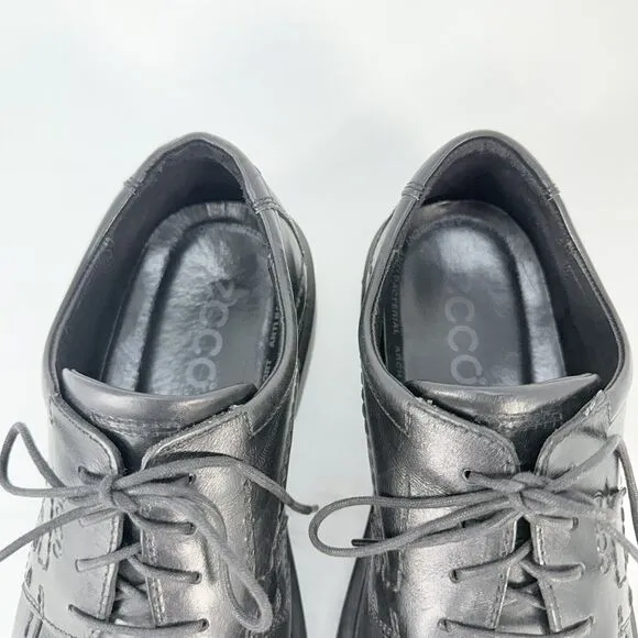 Ecco Berlin Apron Toe Oxford Loafers 49784 Black Leather Men’s Size 43 (9/9.5)