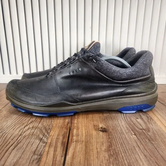 ECCO Biom Hybrid 3 GTX Yak Soft Leather Mens Size 13 Black Spikeless Golf Shoes