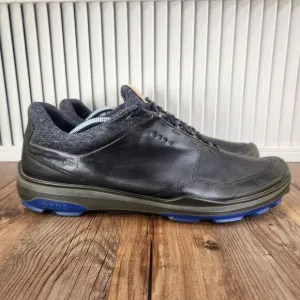 ECCO Biom Hybrid 3 GTX Yak Soft Leather Mens Size 13 Black Spikeless Golf Shoes