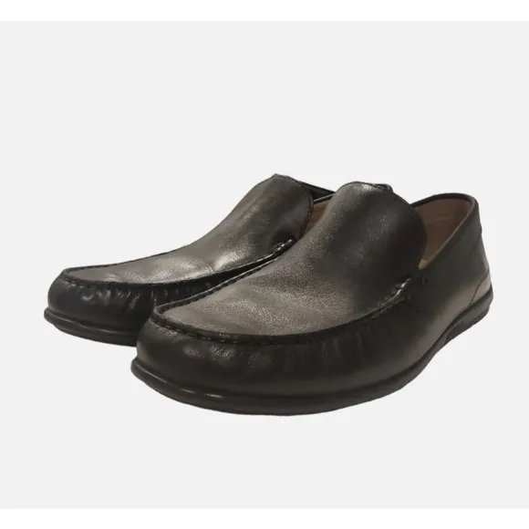 ECCO Black Leather Classic Moc 2.0 Driving Loafers Shoes Men's SZ 13 -13.5 EU 47