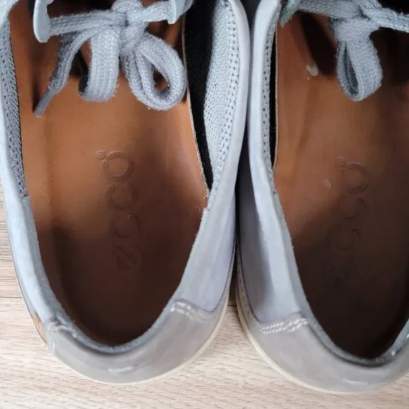 ECCO Collin Shoes Mens Size 46 EU 12-12.5 US Gray Casual Sneakers Suede Preppy