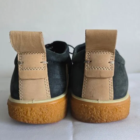 Ecco Crepetray Men's Black Suede Sneakers Casual Shoes Crepe Sole Size 9