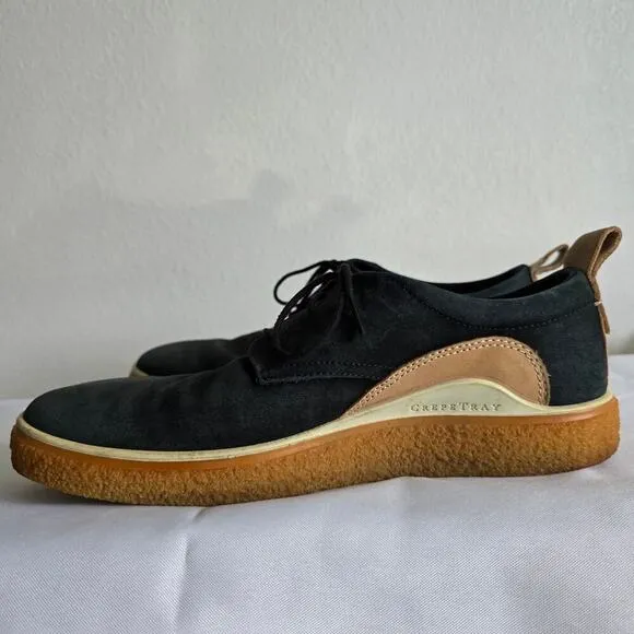 Ecco Crepetray Men's Black Suede Sneakers Casual Shoes Crepe Sole Size 9