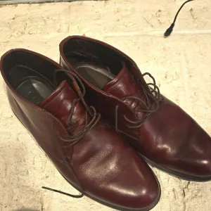 Ecco mens brown leather shoes size eu 45 us 11