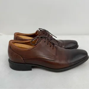 ECCO mens Oxfords Loafers US 8-8.5 EU 42 leather brown lace up dress shoes Ombre