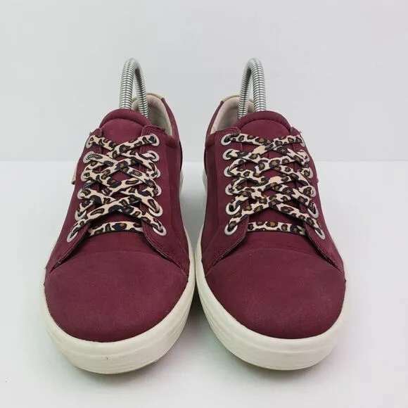 Ecco Soft 7 Low Morillo Womens Size EU 38 US 7-7.5 Red Leather Sneaker Shoes