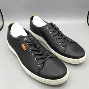ECCO Soft 7 Men's Black Leather Sneakers Size 9-9.5
