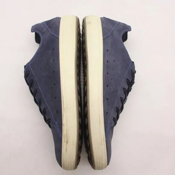 Ecco Soft 7 Men's EU 46 US 12-12.5 Navy Blue Nubuck Shoes Low Top Sneaker Casual