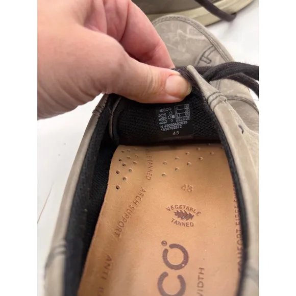 ECCO soft 7 men's Sneakers, Grey, Size 43 (size 9)