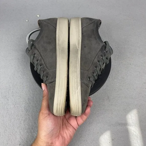 ECCO Soft 7 Shoes Gray Suede Leather Mens Size US 9 EU 43