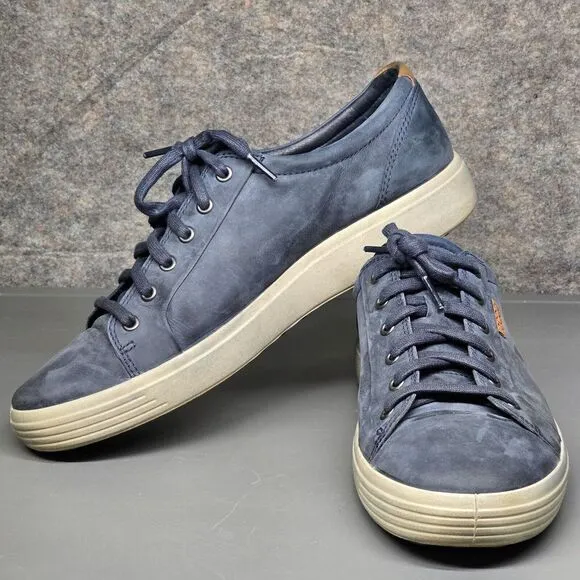 ECCO SOFT‎ 7 Street Summer Sneakers Shoes Blue Nubuck Men's Size 45 EUR 11 US