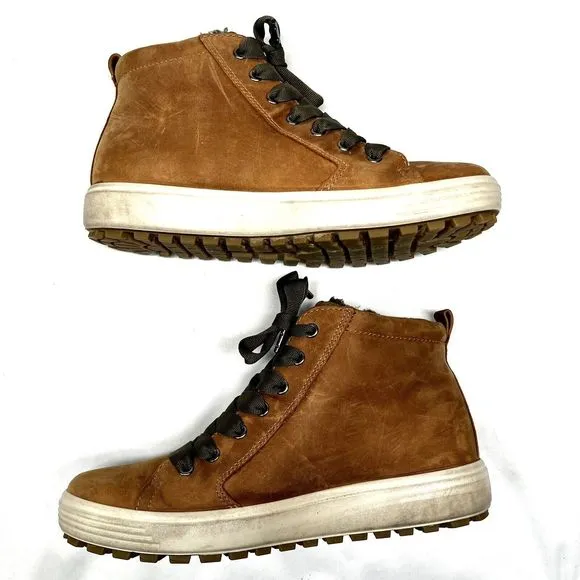 ECCO Soft 7 Tred Gore-Tex Leather High Top Shoes Wo's 7 EU 38 Sneaker Boots