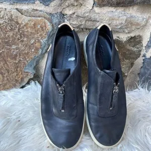 ECCO Soft 7 Zip II Sneaker Shoes In Black Nubuck Leather Size 9