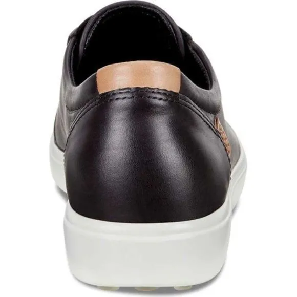 ECCO Soft 7 Zip II Sneaker Shoes In Black Nubuck Leather Size 9