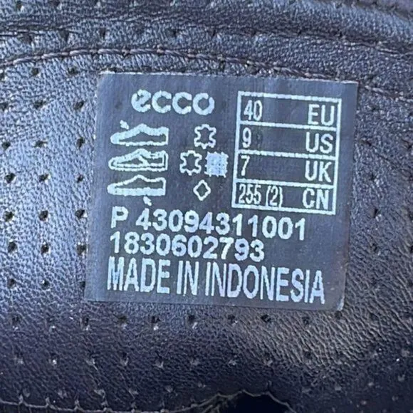 ECCO Soft 7 Zip II Sneaker Shoes In Black Nubuck Leather Size 9