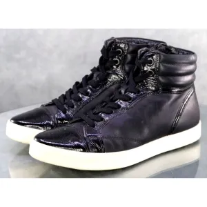ECCO Soft 8 Women's High Top Sneakers Shoes Size EU 38 US 7-7.5 Leather Black