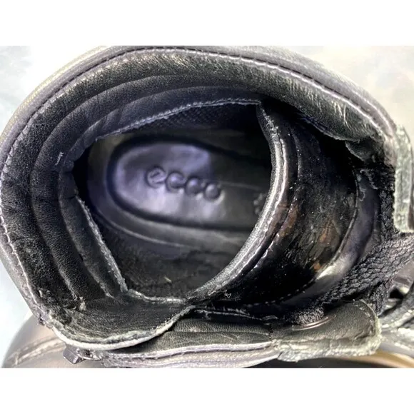 ECCO Soft 8 Women's High Top Sneakers Shoes Size EU 38 US 7-7.5 Leather Black