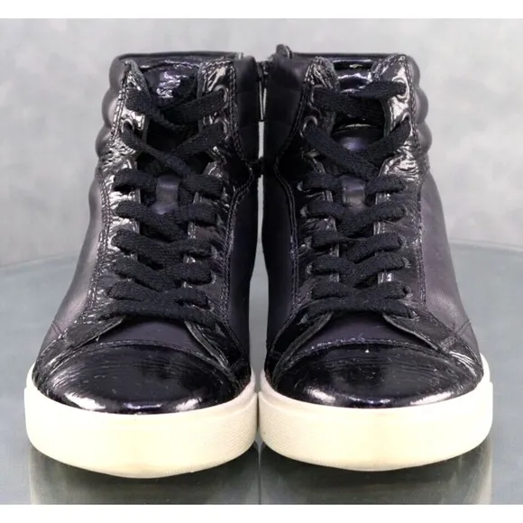 ECCO Soft 8 Women's High Top Sneakers Shoes Size EU 38 US 7-7.5 Leather Black