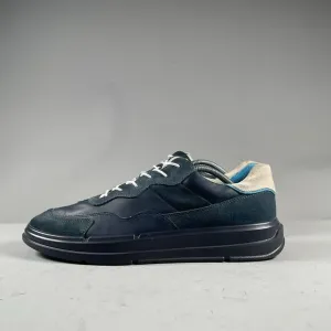 Ecco Soft X Men’s EU 45 US 11-11.5 Blue Leather Athletic Shoe Casual Sneaker EUC