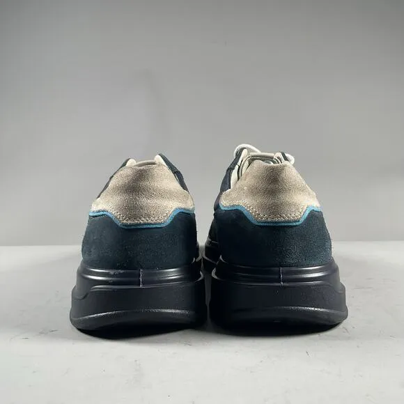 Ecco Soft X Men’s EU 45 US 11-11.5 Blue Leather Athletic Shoe Casual Sneaker EUC