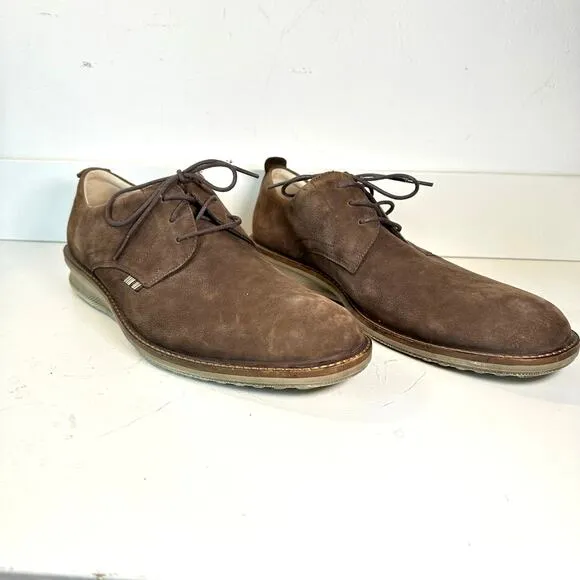 ECCO ST. 1 Hybrid Plain Toe brown suede Oxford NEW 10.5 Derby men’s 44
