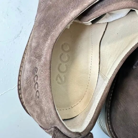 ECCO ST. 1 Hybrid Plain Toe brown suede Oxford NEW 10.5 Derby men’s 44