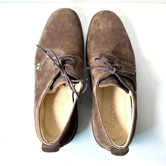 ECCO ST. 1 Hybrid Plain Toe brown suede Oxford NEW 10.5 Derby men’s 44