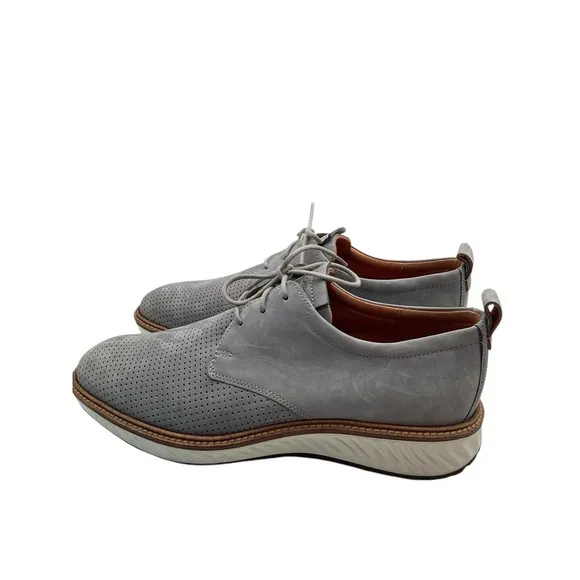 Ecco ST.1 Hybrid DriTan Suede Grey Gray Golf Shoes Men's Size 8. 8.5  EUR 42