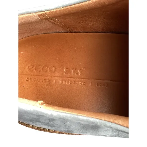 Ecco ST.1 Hybrid DriTan Suede Grey Gray Golf Shoes Men's Size 8. 8.5  EUR 42