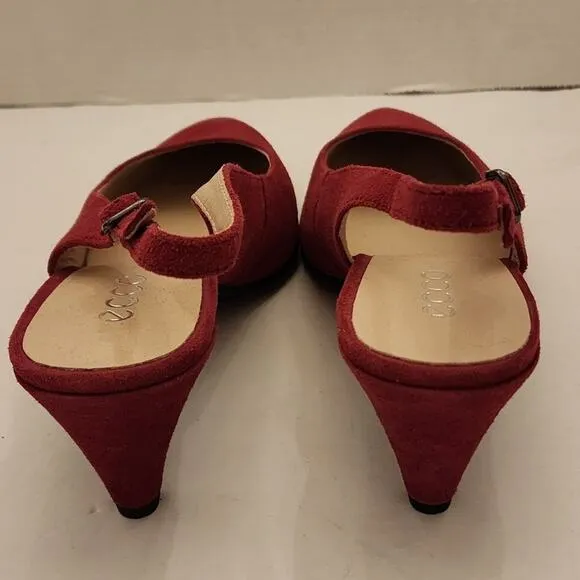 Ecco - WOMENS SHAPE 45 POINTY suede kitten heel SLEEK SHOES size 41 us 9 new!!!
