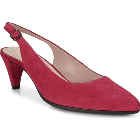 Ecco - WOMENS SHAPE 45 POINTY suede kitten heel SLEEK SHOES size 41 us 9 new!!!
