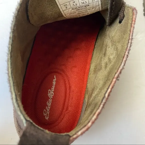 Eddie Bauer Transition Chukka Brown Suede Shoes Lace-up Womens Size 8 6180-266