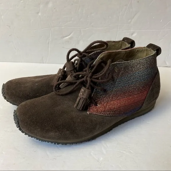 Eddie Bauer Transition Chukka Brown Suede Shoes Lace-up Womens Size 8 6180-266