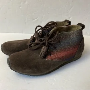 Eddie Bauer Transition Chukka Brown Suede Shoes Lace-up Womens Size 8 6180-266