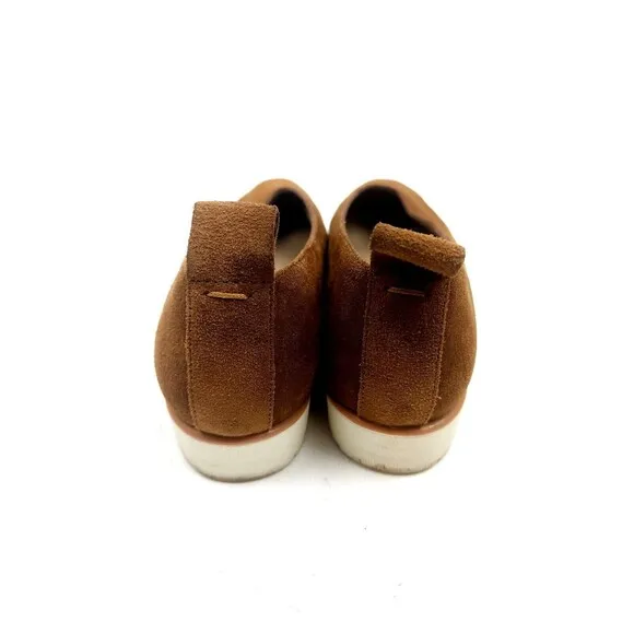 Eileen Fisher Humor Wedge Ballet Flats Shoes Suede Leather Brown Women’s Size 8