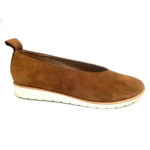 Eileen Fisher Humor Wedge Ballet Flats Shoes Suede Leather Brown Women’s Size 8