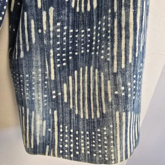 Eileen Fisher Indigo Round Neck Jacket Size XL NWT Handprinted Organic Cotton
